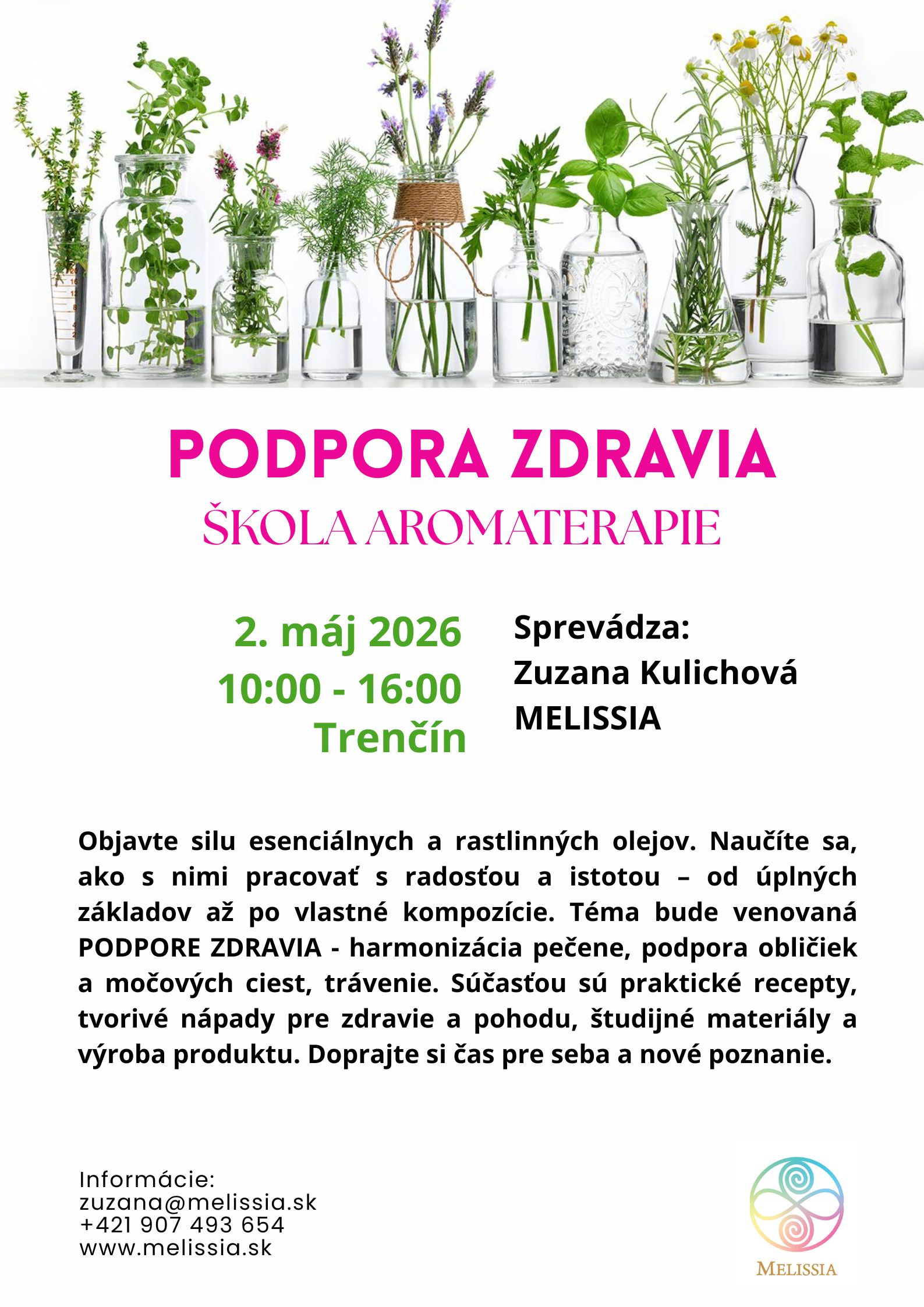 zazitkova aromaterapia, esencialne oleje, melissia TN