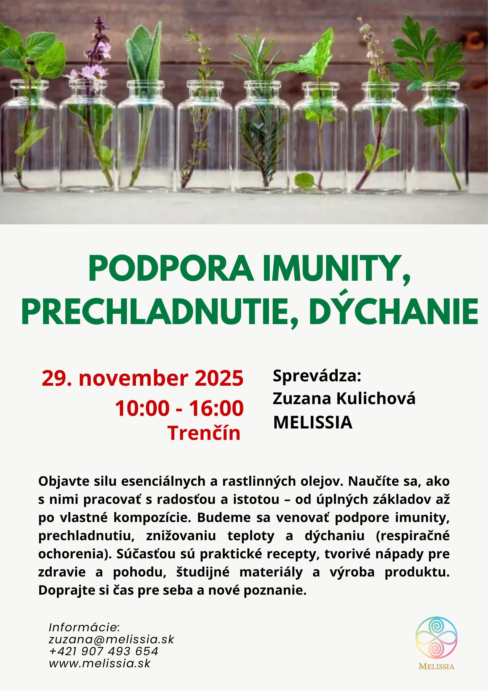 zazitkova aromaterapia, esencialne oleje, melissia TN