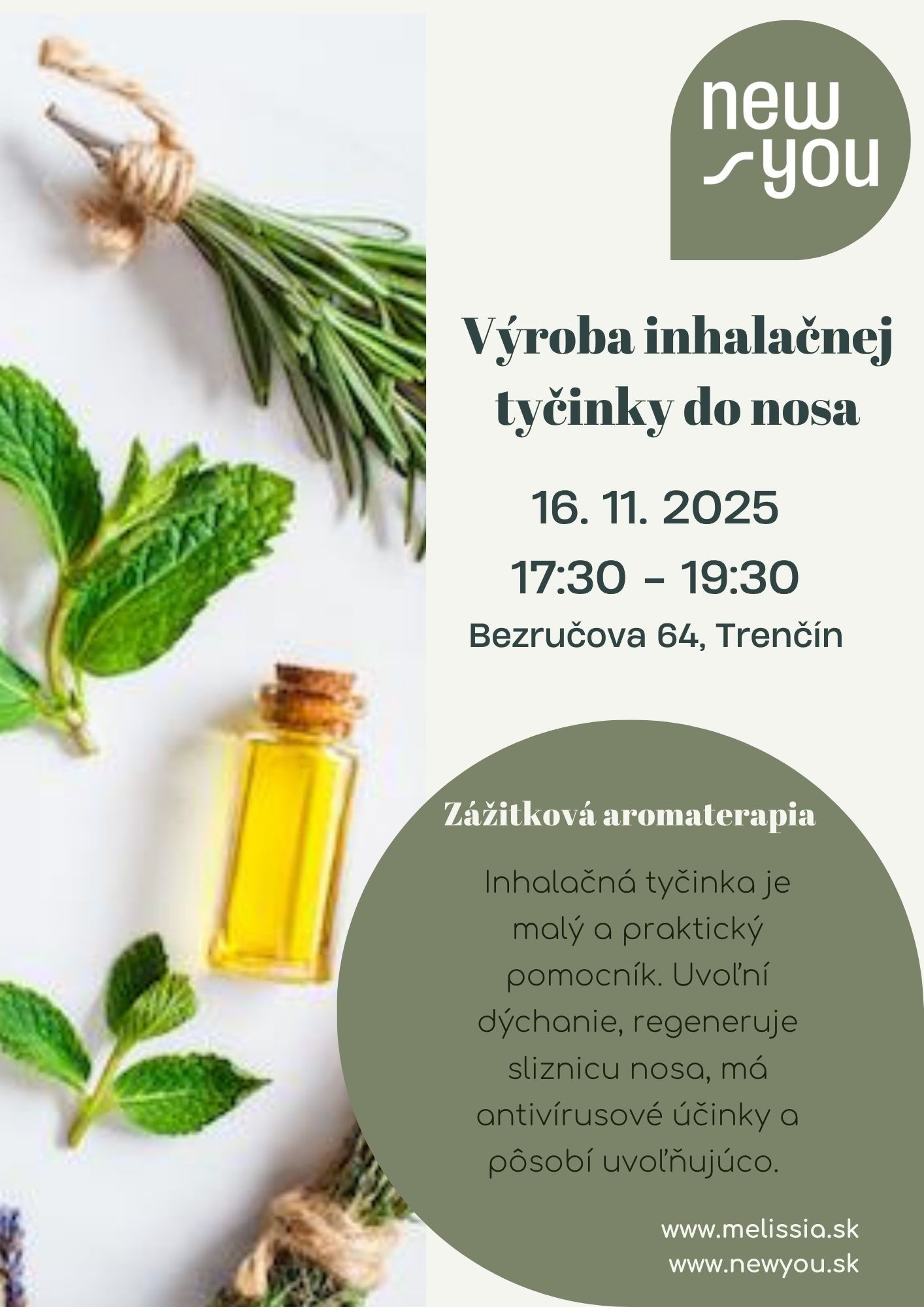 zazitkova aromaterapia, esencialne oleje, melissia TN